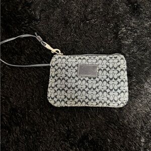 Coach Monogram Navy Wristlet